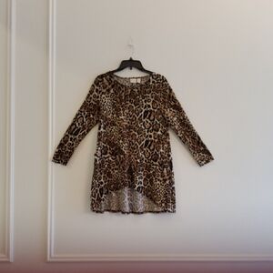 Chico's Brown and Black Leopard Print Tunic